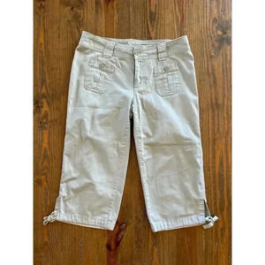 Northface Women's Cropped Tie-Back Front Pocket Khaki Pants, sz 8